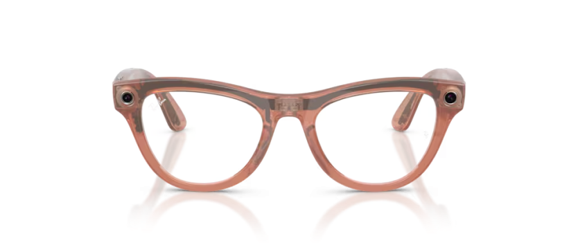 Ray-Ban Meta Skyler pêche transparent | Smart glasses