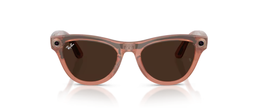 Ray-Ban Meta Skyler pêche transparent | Smart glasses