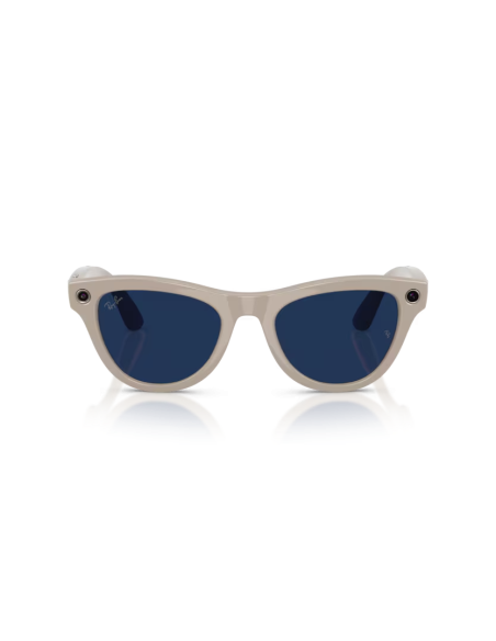 Ray-Ban Meta Skyler gris poudré brillant