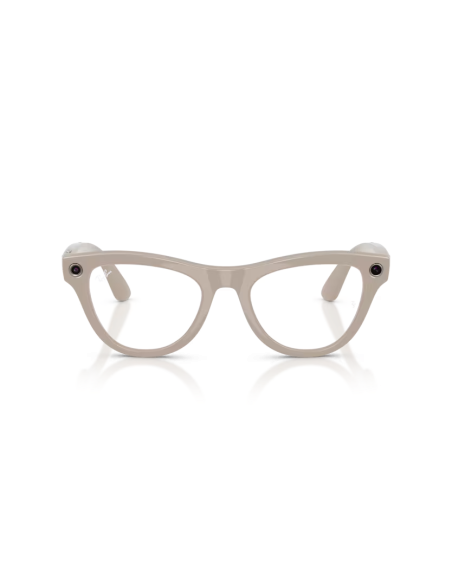 Ray-Ban Meta Skyler gris poudré brillant