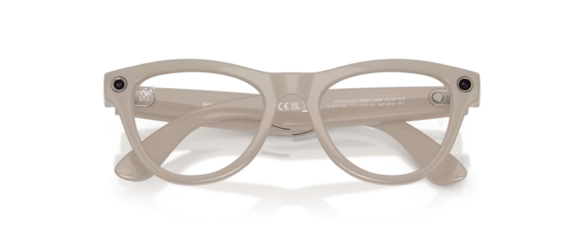 Ray-Ban Meta Skyler gris poudré brillant
