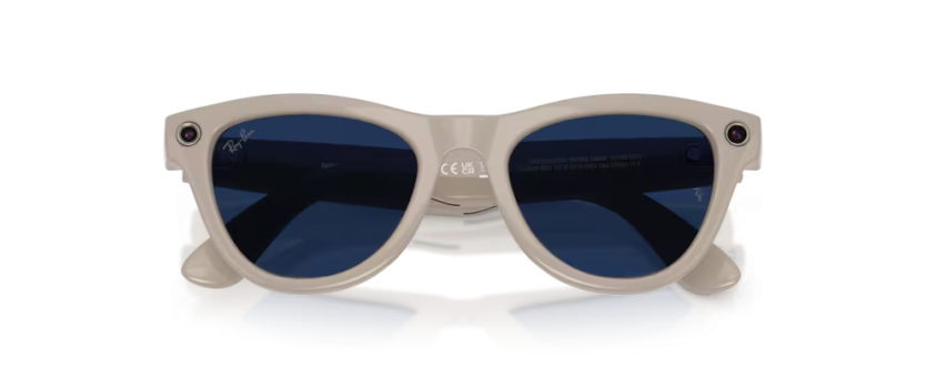 Ray-Ban Meta Skyler gris poudré brillant