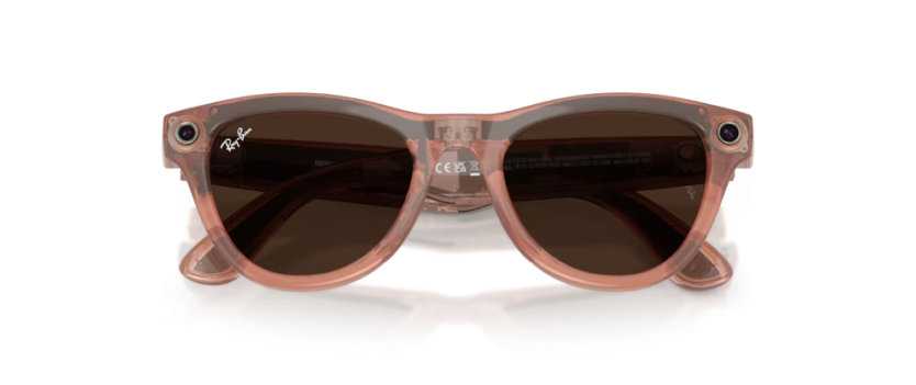 Ray-Ban Meta Skyler pêche transparent | Smart glasses